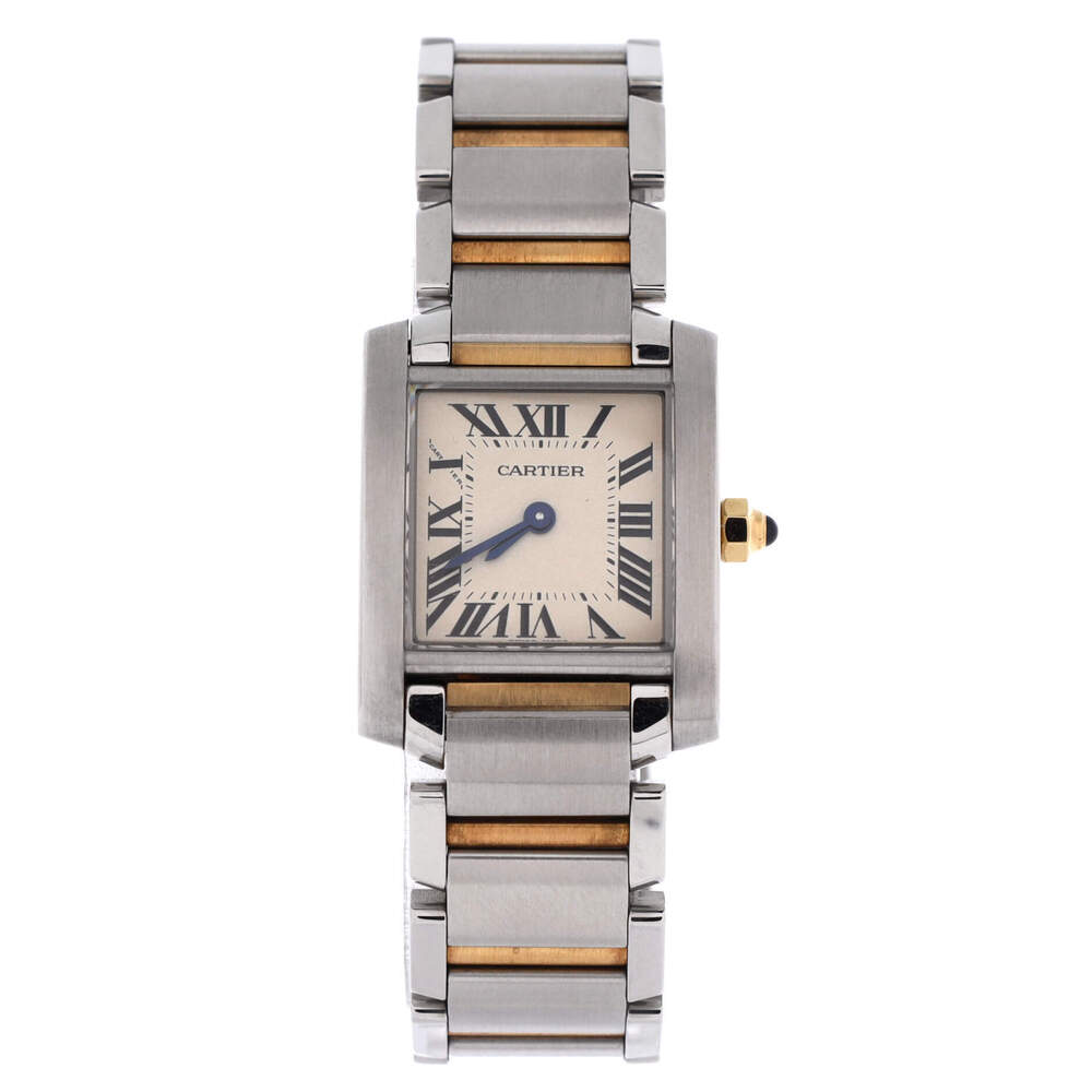 Cartier 20 Tank Francaise Quartz Watch Stainless Steel and Yellow Gold